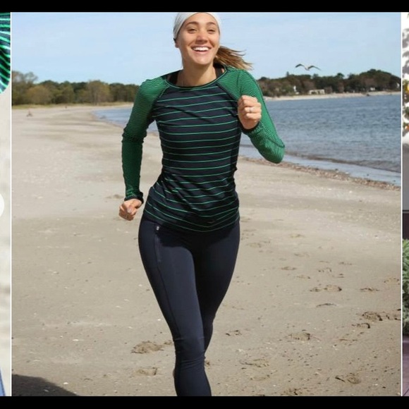 *Lululemon* Green/Navy, Full Tilt LS - Picture 1 of 11